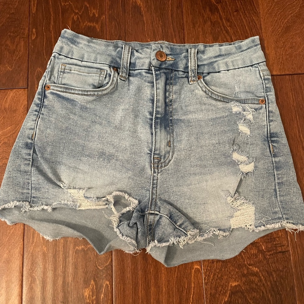 High rise blue notes Jean shorts